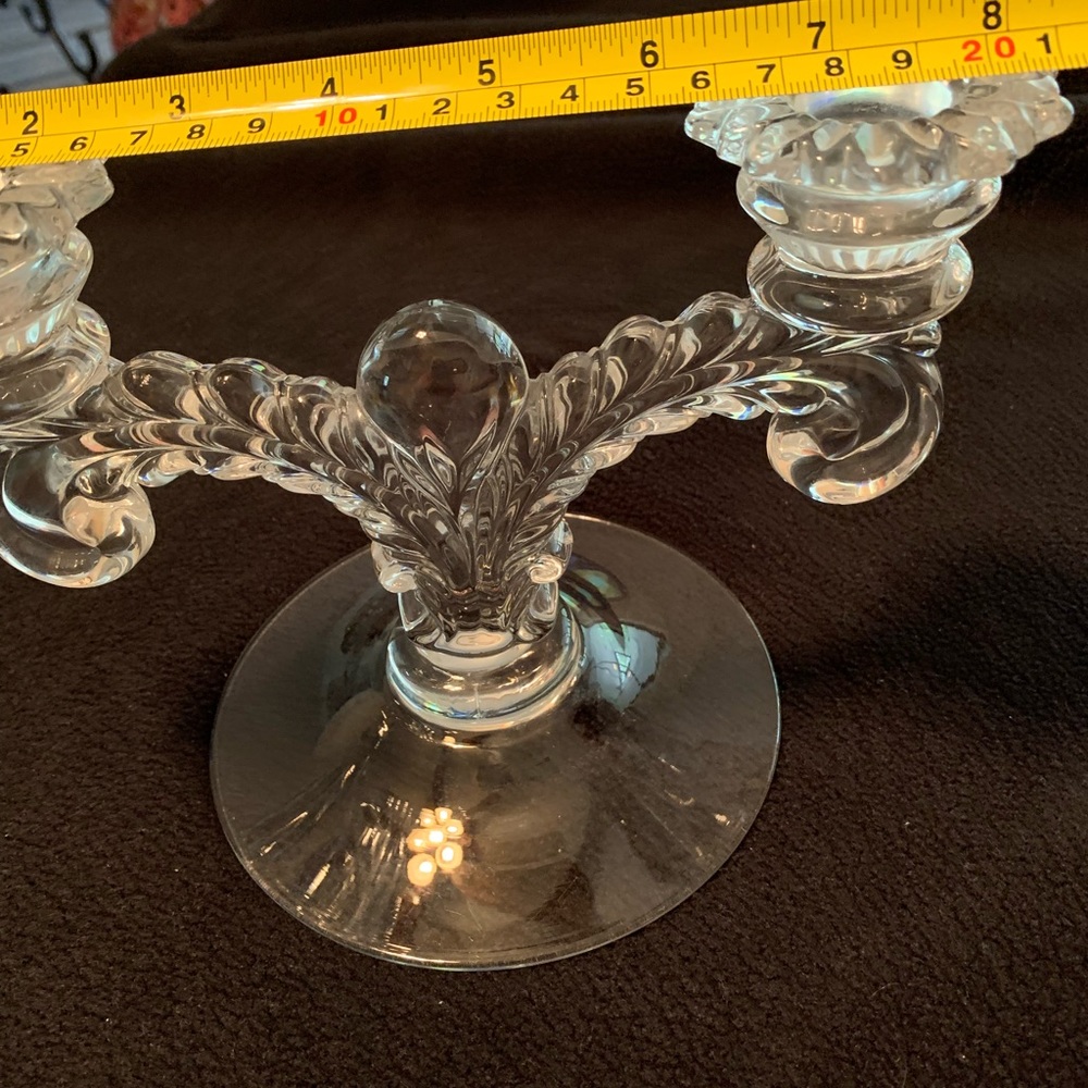 Depression glass double candlestick candle labra - Picture 5 of 5